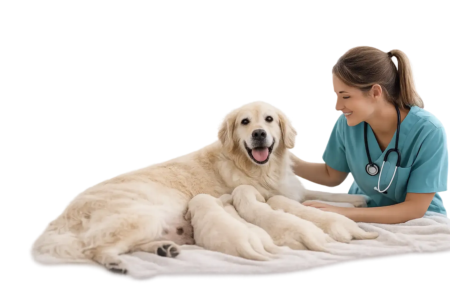 Veterinářka s fenkou