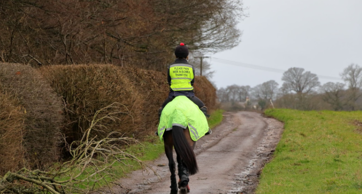 Bezpečnost jezdce na koni za snížené viditelnosti